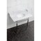 Kingston Brass 36 Carrara Marble Console Sink with Brass Legs, Marble WhitePolished Chrome LMS3622M81 - alternate 2